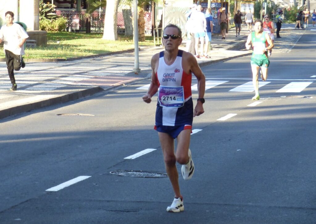 M65 Half marathon winner Paul Mingay (2714) EMACS2025
