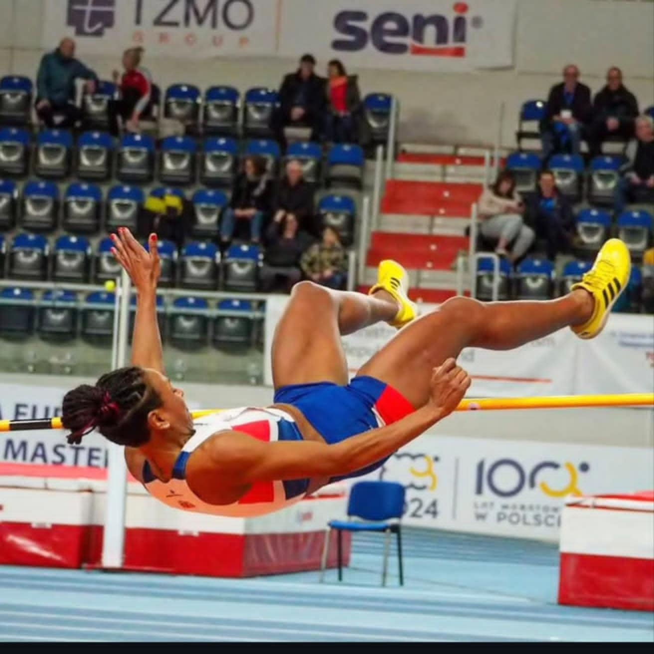 Nia Rutter - GB Kit - Clears the high jump